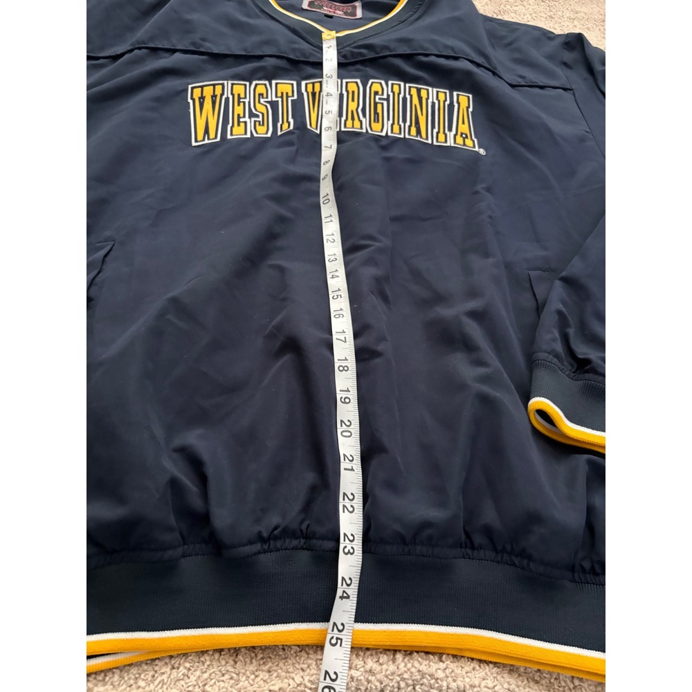 Colosseum Athletics West Virginia Mountaineers Navy V-Neck Windshirt XXL - Picture 3 of 8